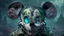 Placeholder: zombie mickey mouse hybrid, photorealism, movie screen capture, horror, sci-fi, retrofuturism,