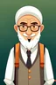Placeholder: potrait of muslim teacher. Make it vector