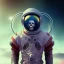 Placeholder: Midjourney style of detailed and intricate skull wearing red sunglasses| wearing cosmonaut suit| portrait and science fiction theme| aurora lighting| nebula and stars| stunning environment| volumetric lighting| vibrant