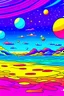 Placeholder: Summer colorful vibe beach planets