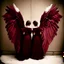 Placeholder: angels with burgundy wings