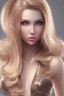 Placeholder: full body shot,Alexandra, smooth soft skin, profile, happy, cheerful, daring, blonde long wave hair, young cute face, detailed eyes, detailed face, looking into camera