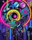 Placeholder: Surrealism Collage Techno Surrealism Art Work Neons colors colorful,find details