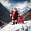 Placeholder: Santa Claus delivering presents in the Himalayas