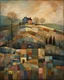 Placeholder: the house on the hill, patchwork art by Jamie Heiden, Peter Doig, Renoir, Pol Ledent, Endre Penovac