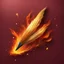 Placeholder: Hyper Realistic Glowing-Golden-Groovy-Brush-Patches on Maroon-&-Orange-background with fire-embers on it