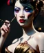 Placeholder: Ultra realistic, steampunk , , cabaret scene. Geisha Asian woman. smoke, happy, hot, color fog, people background, highly detailed, concept art, unreal engine 5, god rays, ray tracing, RTX, lumen lighting, ultra detail, volumetric lighting, 3d, finely drawn, high definition, high resolution.