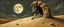 Placeholder: master oil painting by Rembrandt, good afternoon clay moon zebra trickster golem peeking out of a sand twister whirlwind cocoon