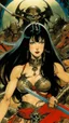 Placeholder: Betty Page art from japanese style 1900 movie. Heavy metal