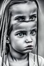 Placeholder: "(high resolution) (dramatic portrait), (little girl), (harsh light), ((up the nose:1.25)), (intense shadows), (contrasting tones), (close-up), (edgy expression), ((emphasized features)), striking eyes, (unique angle), (bold composition), (intense mood), ((contoured features)), (strong personality), (realistic skin texture), (professional photography), (edgy fashion), (creative makeup), ((intense gaze)), (fierce beauty), (sharp details), ((fashion model)), ((high cheekbones)), (intense highlight