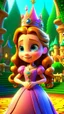 Placeholder: In a kingdom so grand, with a castle so tall, Lived Princess Penelope, fairest of all. With a heart full of dreams and a spirit so free, She yearned for a party, just as regal as she.cartoon,3D