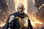 Placeholder: star wars bald male corellian jedi pilot wearing black and gunmetal grey old republic armored robes with gold trim, alone, battle-ready Jedi Master defending a ruined ancient city surrounded by golden light, centered head and shoulders portrait, hyperdetailed, dynamic lighting, hyperdetailed background, 8k resolution, volumetric lighting, light skin, fully symmetric details