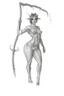 Placeholder: a forest fairy with horns and developed muscles