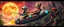 Placeholder: hairy macho gremlin octopus lizard aliens living in a hi tech marvellous hot dog art graphics and gems on rocket with a mounted sling shot mega harpoon, heading for venus , background motion blur and smoke swirls, and cheeky slug through giant ancient forest