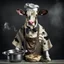 Placeholder: Cow in cooking clothes