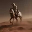 Placeholder: Riding horse astronaut mars