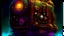 Placeholder: John Harris Style page, dark serious 1990s style, ((masterpiece, best quality)), (((solo))), full color, retro anime style, full color, dark serious 1980s steampunk puzzle box, magic, watercolor,