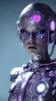 Placeholder: Cyborg Girl, nion, purple , 3D, 4K,8K