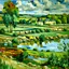 Placeholder: landscape of loire cezanne style