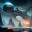 Placeholder: Unknown Alien planet, scifi, perfect composition, photorealism, depth of field, super detailed, bokeh, 4k, high quality, intricate details, highly detailed, ambient lighting, in the style of H.R. Giger, Boris Vallejo, Greg Rutkowski