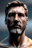 Placeholder: Ultra Realistic image, classical renaissance sculpture, marble material, Lionel Messi, emperor style, chisel style, waist up portrait, epic, celestial, cinematic lighting, God light, god rays, 4k resolution, smooth details, ornate details, soft lighting, unreal engine 5, sky background.