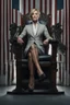 Placeholder: Robin Wright in The House of Cards, reimagined by industrial light and magic, sitting in the chair, final season, movie poster