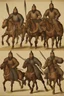 Placeholder: Close-up of a warrior the 1200s and a Mongol warriors, strong athletic build, icinematographic photo