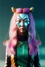 Placeholder: portrait, Asian cyborg woman, samurai warrior :: symmetry photography, cyberpunk style, pink hair, wires conveying, perfect eyes, samurai helmet, tiger mask, black samurai army, katana, japanese traditional ornaments, pink, white, black, glow eyes, cinematic, Ultra realistic, dark scene, soft color, highly detailed, unreal engine 5, RTX, ultra detail, 3d, finely drawn, high definition.