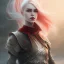 Placeholder: fantasy setting, woman, red hair, white hair, red hair