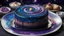 Placeholder: A dessert plate featuring a galaxy-themed cake with swirling colors of deep blue, purple, and silver. The cake is topped with edible glitter, sugar stars, and a delicate, spun-sugar Milky Way, Ultra Realism, beautiful intricate insanely detailed octane render, 5d, 16k, artistic photography, perfect light, chiaroscuro, award-winning photograph, masterpiece, rule of thirds, 35mm lens, adjust perspective