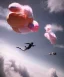 Placeholder: Ultra realistic speed clouds sky scene, wide angle view, sweet men falling down, many Childs, feather color clothing, free jumping flying, many trinkets, hair monster, many jelly beans, balls, color smoke, smile, happy, circus style, extreme, wind, clouds sea, 20,000 feet altitude, stratosphere, soft color, highly detailed, unreal engine 5, ray tracing, RTX, lumen lighting, ultra detail, volumetric lighting, 3d, finely drawn, high definition, high resolution.