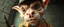 Placeholder: airbrush and pen outline, french art , extreme close up on cheeky fluffy weasel hairy goblin military prison guard news anchor elf family scumbag in the style of Escher and Giger and Fallout 4, pinhole cam, airbrush 3d rendering