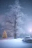 Placeholder: Realistic night christmas, snow, 4k, big tree christimas