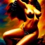 Placeholder: portrait oil on canvas, beautiful busty Dejah Thoris Riding a Great Tiger, minimal armor,comic book cover, mystical colors,insanely detailed,realistic,intrincate detail, 16k resolution, masterpiece,Frank Frazetta,Alex Horley, Simon Bisley,