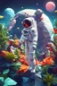 Placeholder: (((close midshot))), (((low poly art:2))), (astronaut), ultra detailed illustration of an environment on a dangerous:1.2 exotic planet with plants and wild (animals:1.5), (vast open world), astroneer inspired, highest quality, no lines, no outlines candid photography. by Lekrot