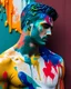 Placeholder: figure of men covered in paint