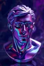 Placeholder: A stunning iridescent male marble bust, Unreal Engine render 8k, high contrast, vibrant colors, very reflective, perfect lighting, trippy colorful background, ZBrush