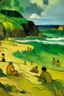 Placeholder: A beach near a whirlpool painted by Paul Gauguin