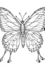 Placeholder: outline art for Butterflies coloring pages with sitch, white background, Sketch style, full body, only use outline, dementia patients style, clean line art, white background, no shadows and clear and well outlined.