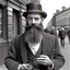 Placeholder: argyle the 1920s street magician bearded