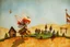 Placeholder: double exposure, merged layers, golden patina, corrosion, topographic lines, needle felt mohair cute chibi fairy princess, fairy village, watercolor and charcoal S<AI in sunshine