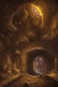 Placeholder: abstract, Moon in a dwarven mine underground