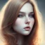 Placeholder: Young women , delicate, friendly, soft eyes, brown haar, future art,round warm look, misterous look sweet face