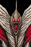 Placeholder: Moth / shark hybrid demon in the style of Berserk manga