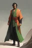 Placeholder: Full Muscular Body, Male Tan Human, Sith Empire, Red Bandage Blindfold. Green and Black Robes