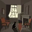 Placeholder: A cubist interpretation in the style of Picasso. Fragmented room with angular Renaissance furniture, broken lines of light entering through a stylized window. A simplified abstract cat sits near a cubist fireplace. Shapes overlap and shift perspective, creating a symbolic and emotional image. --v 7 --style raw --ar 1:1