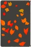 Placeholder: square logo , landscape with leaf fall, flying leaves in the book