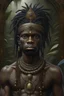 Placeholder: negro facial features prince pharaoh ancient black boy king wisdom african with dreadlocks in the garden of eden, hero, god negro features and face, all seeing eye, owl, Well Endowed, Shirt Torn, Full Body Shot, F size, healthy, Full Lips, Hyper Detailed Face, Photorealistic, Intricately Detailed, Oil Painting, Heavy Strokes, By Jean Baptiste Monge, By Karol Bak, By Carne Griffiths, Masterpiece, Unreal Engine 3D; Symbolism, Colourful, Polished, Complex; UHD; D3D; 16K", Full