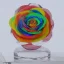 Placeholder: transparent multicolor crystal rose