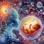 Placeholder: Quantum Serenity: A watercolor depiction of the conception of a baby, illustrating the interplay of microscopic quantum particles and DNA at the molecular level, embodying calmness in action.”